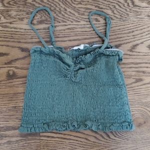 Green Crop Top